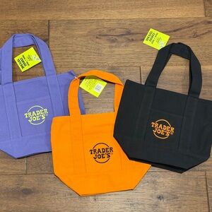 Trader Joe's Women's Tote Bag Set - Black, Orange, Purple